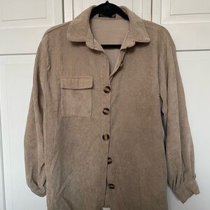 Oversized Corduroy Shirt Jacket